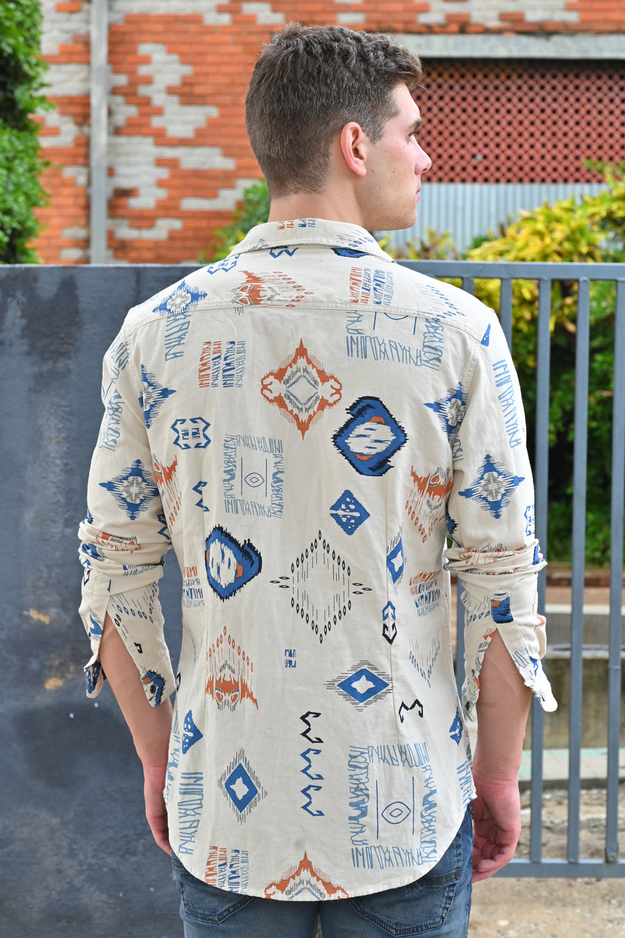 Jordan - Abstract Printed Shirt - Blue