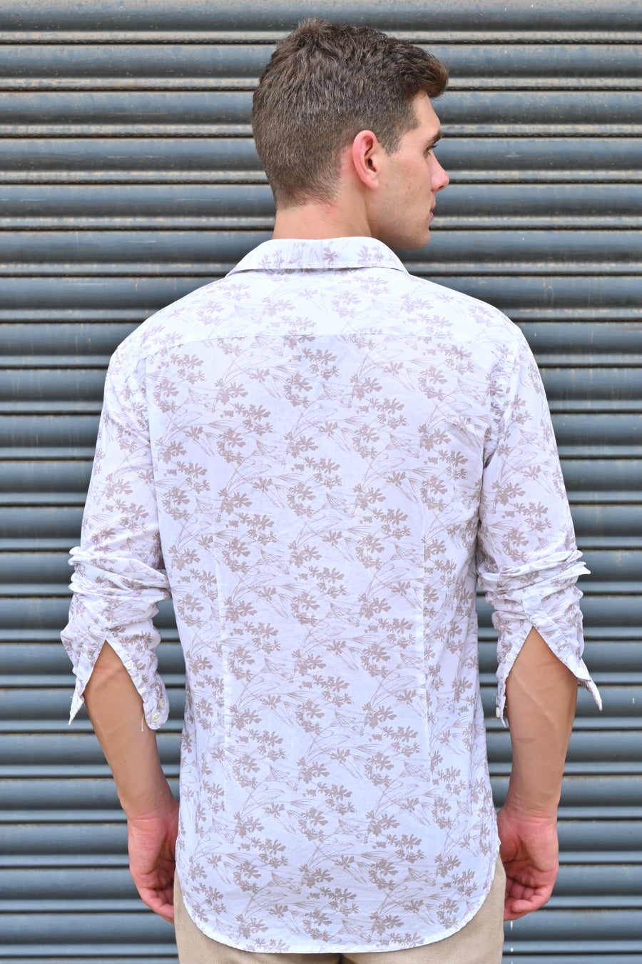 Hector - Floral Printed Shirt - Sand