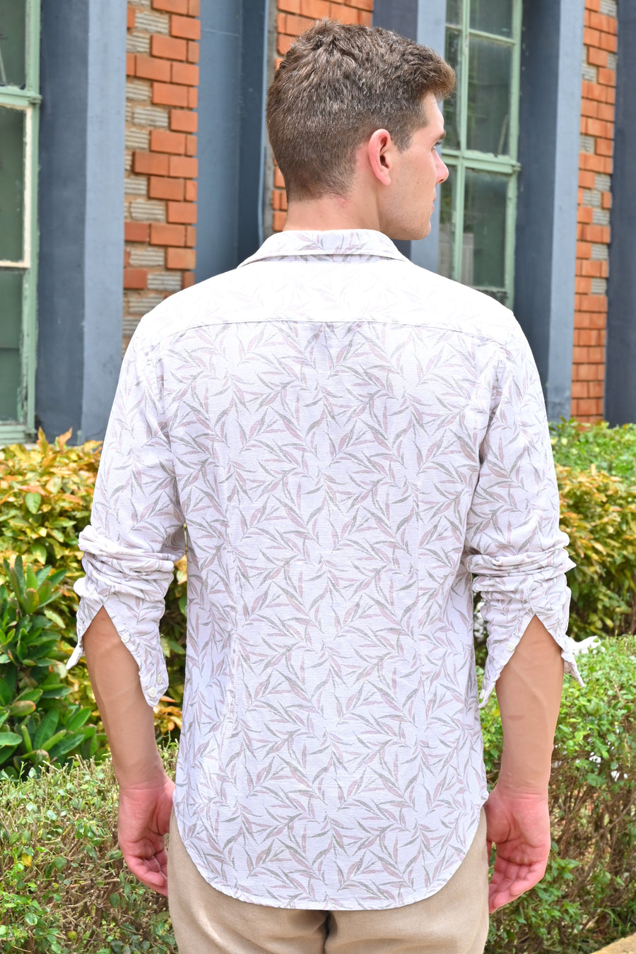 Bloom - Dobby Printed Shirt - Off White