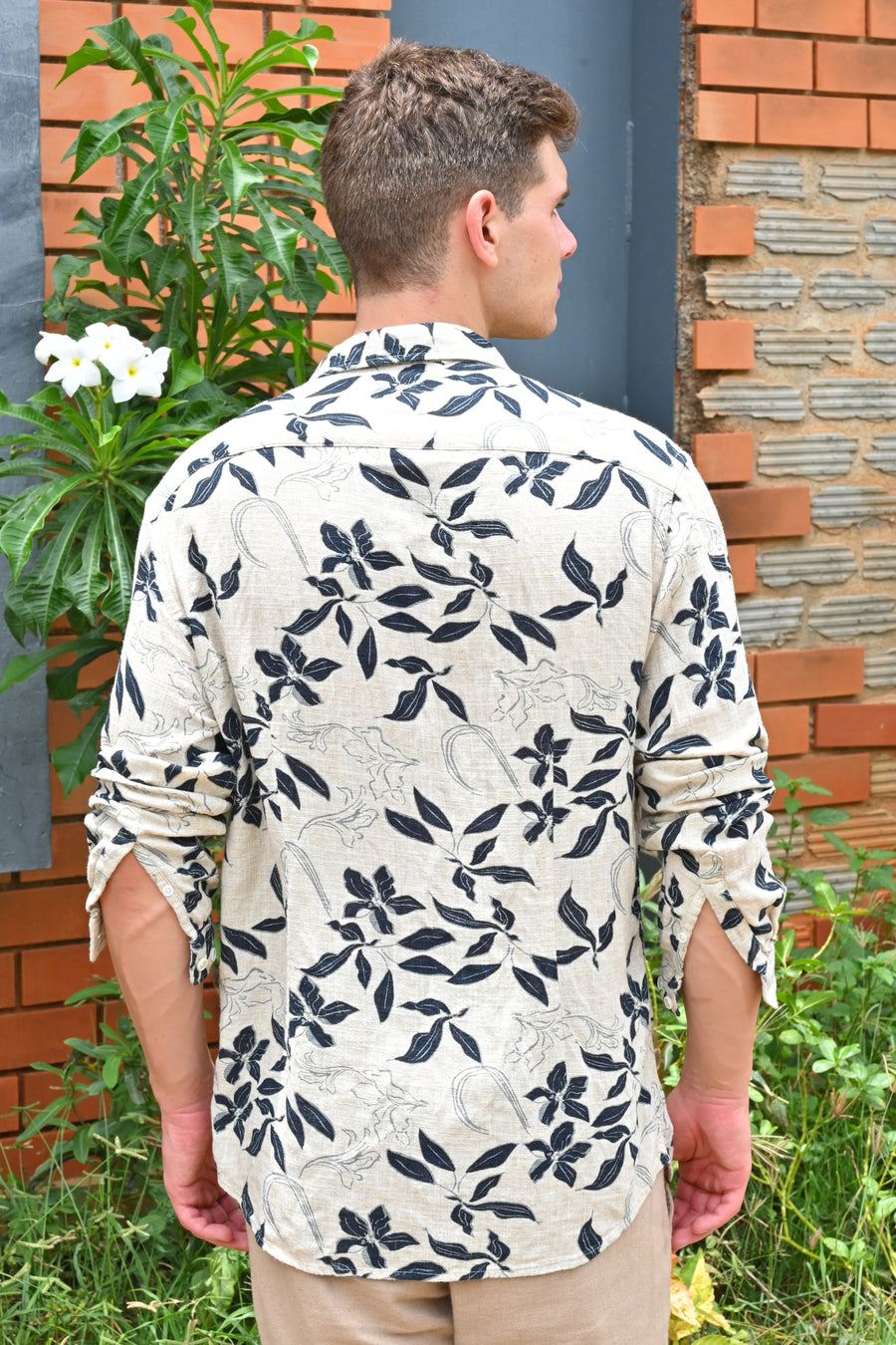 Cador - Viscose Linen Printed Shirt - Natural