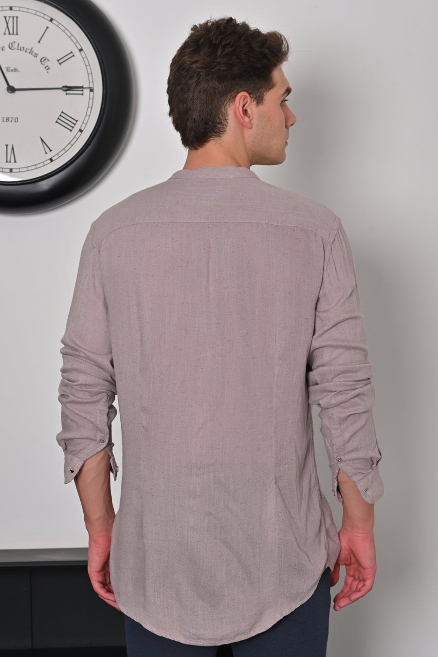 Hadlee - Viscose Linen Solid Shirt - Dusky Pink