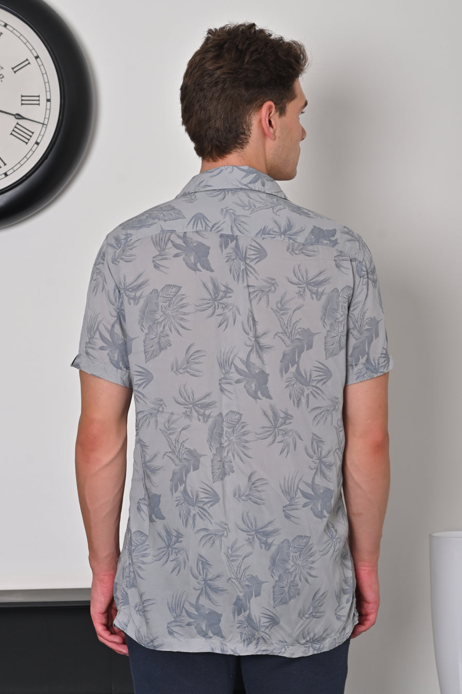 Rado - Cotton Printed Shirt - Lt Grey