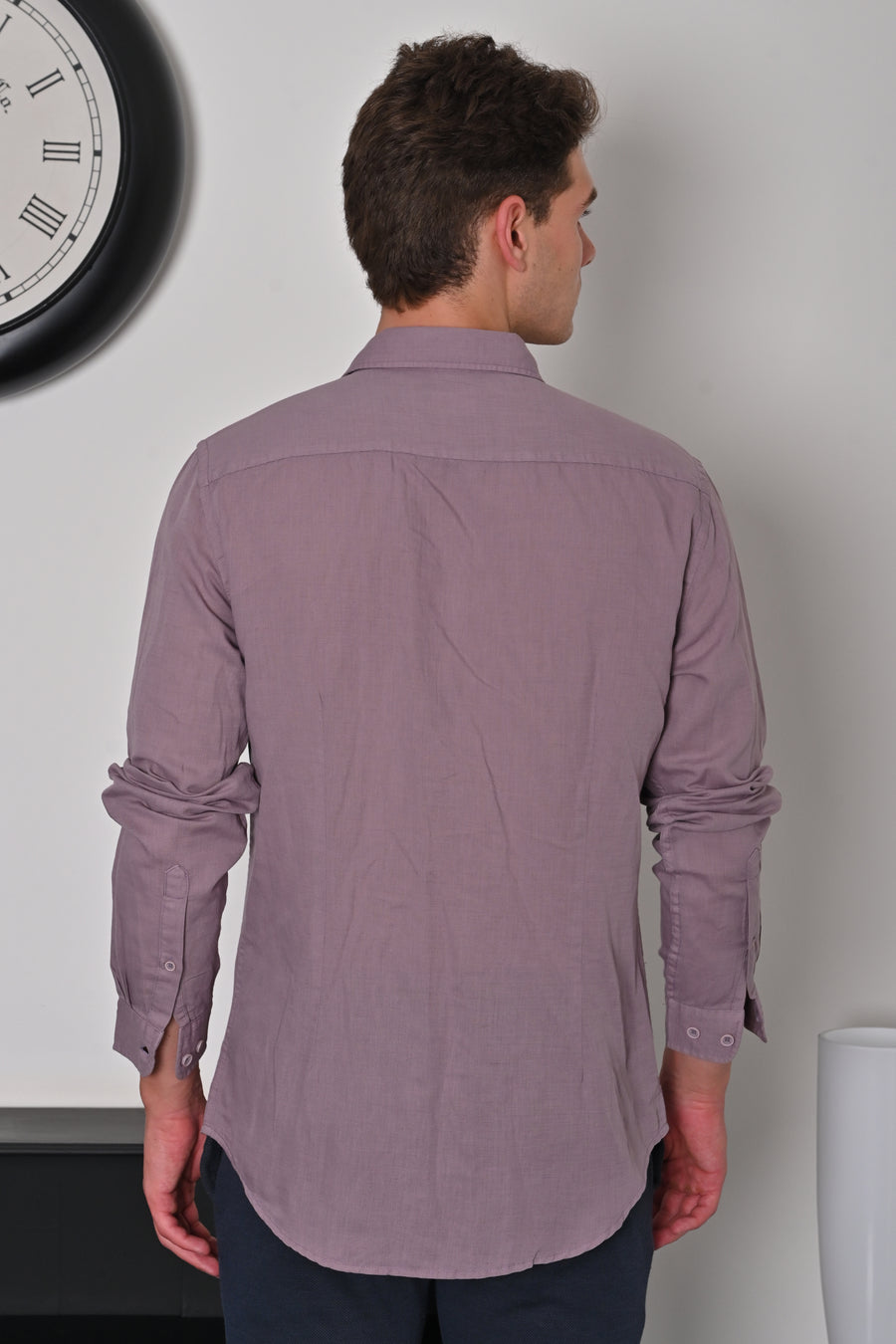 Champion - Cotton Linen Solid Shirt - Purple