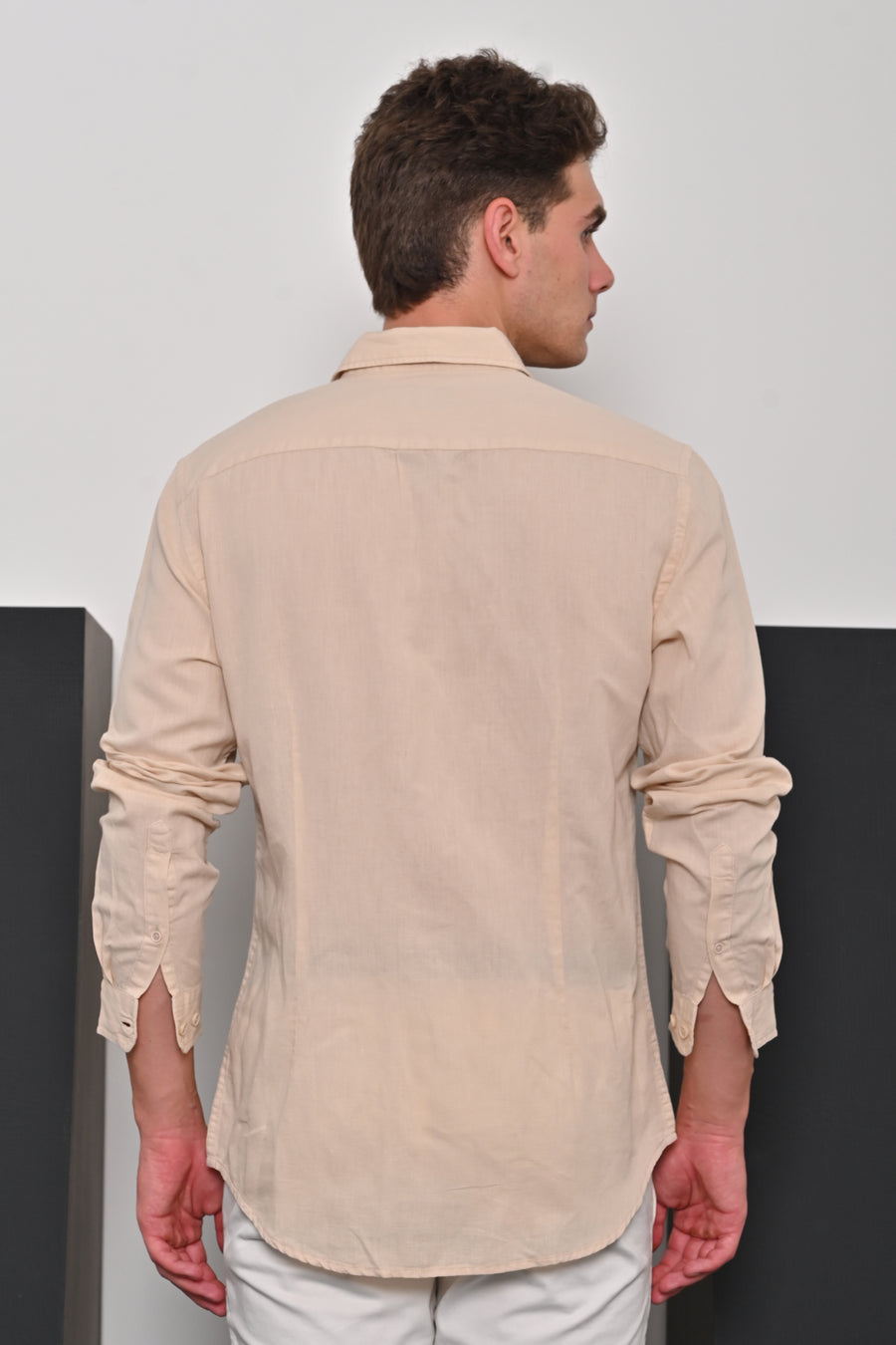 Champion - Cotton Linen Solid Shirt - Beige