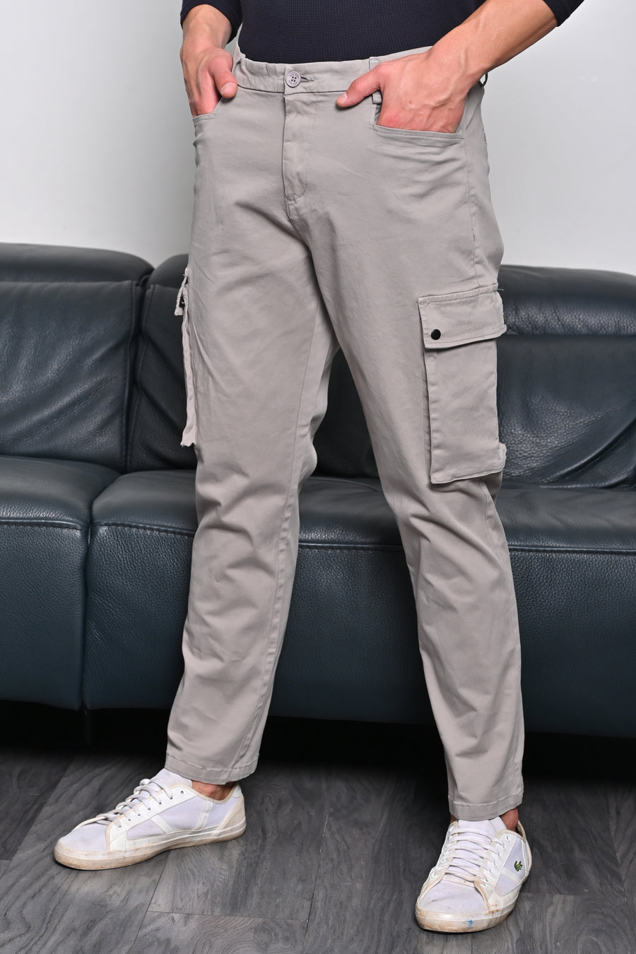 Cambio - Soft Cargo Trouser - Lt Grey