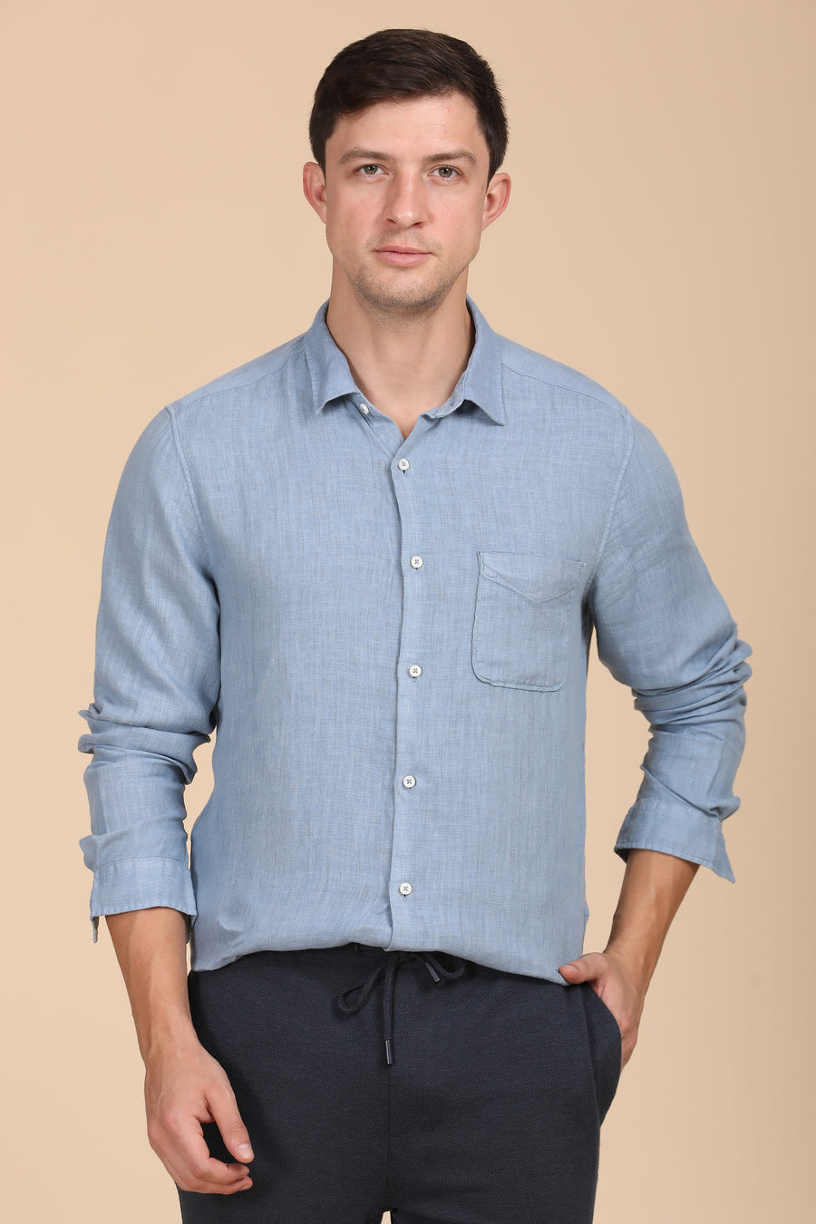 Palmas - 100% Linen Shirt - Blue