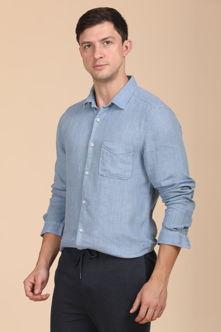 Palmas - 100% Linen Shirt - Blue