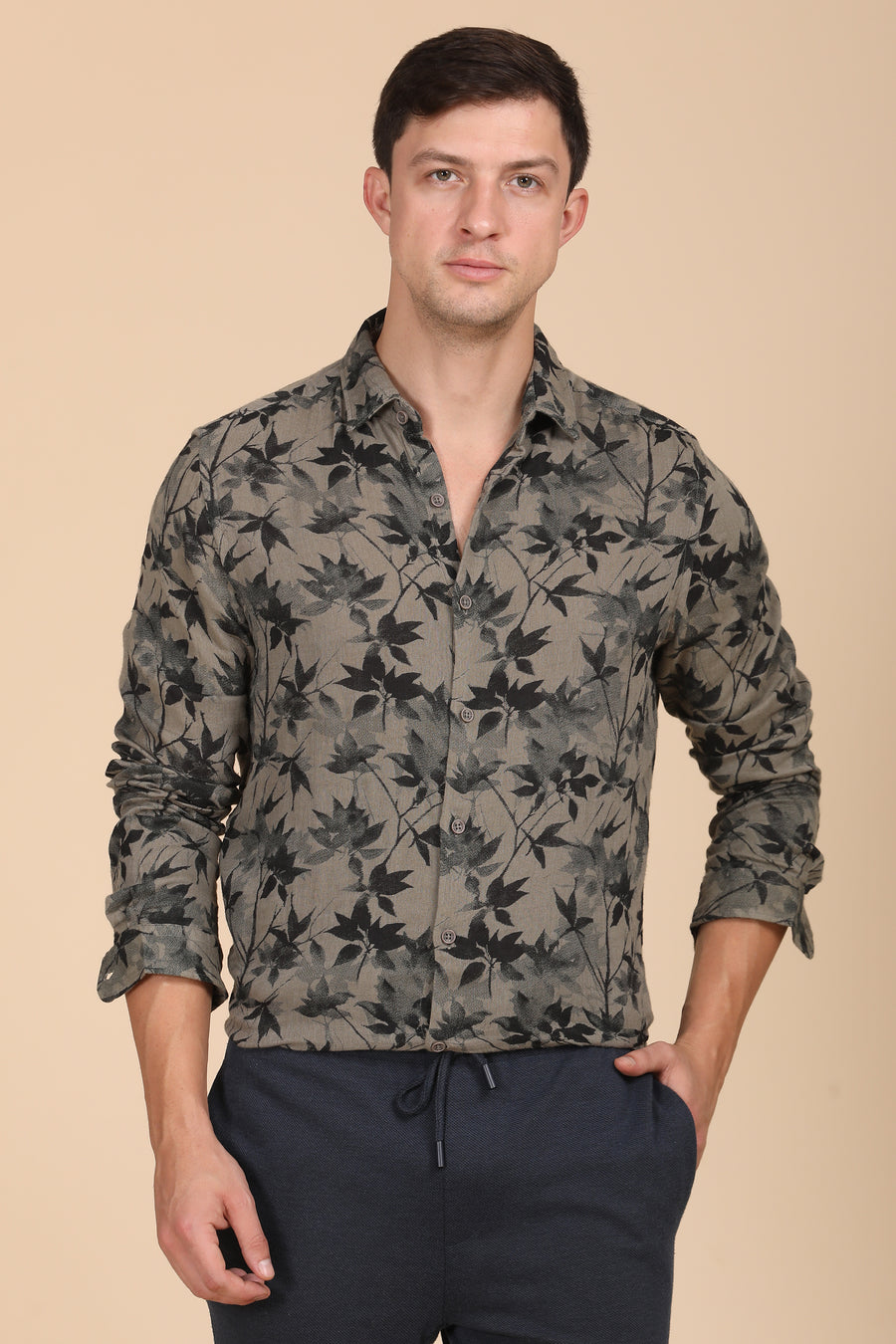 Woody - Double Layered Printed Shirt - Green