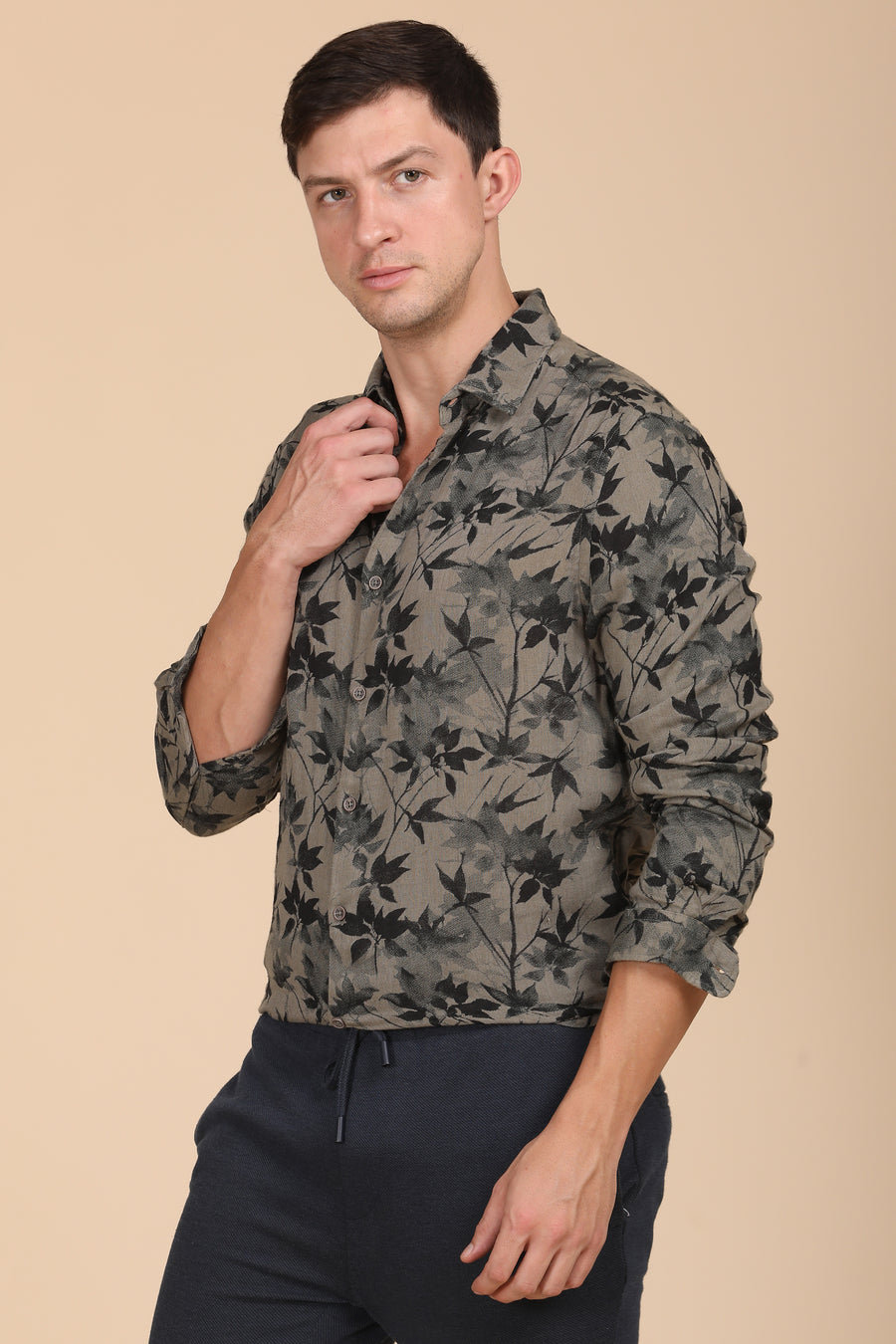 Woody - Double Layered Printed Shirt - Green