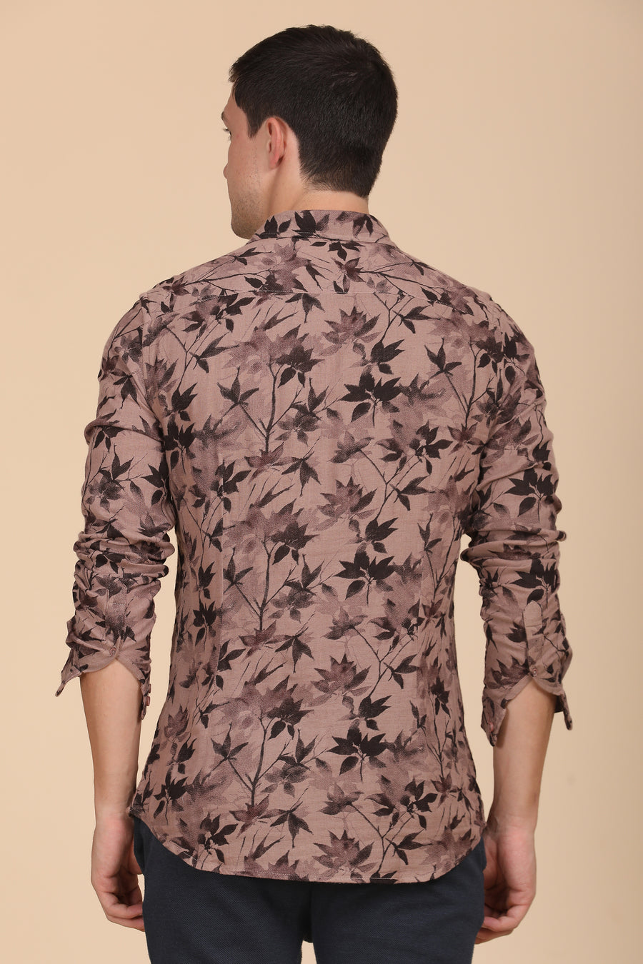 Woody - Double Layered Printed Shirt - Brown