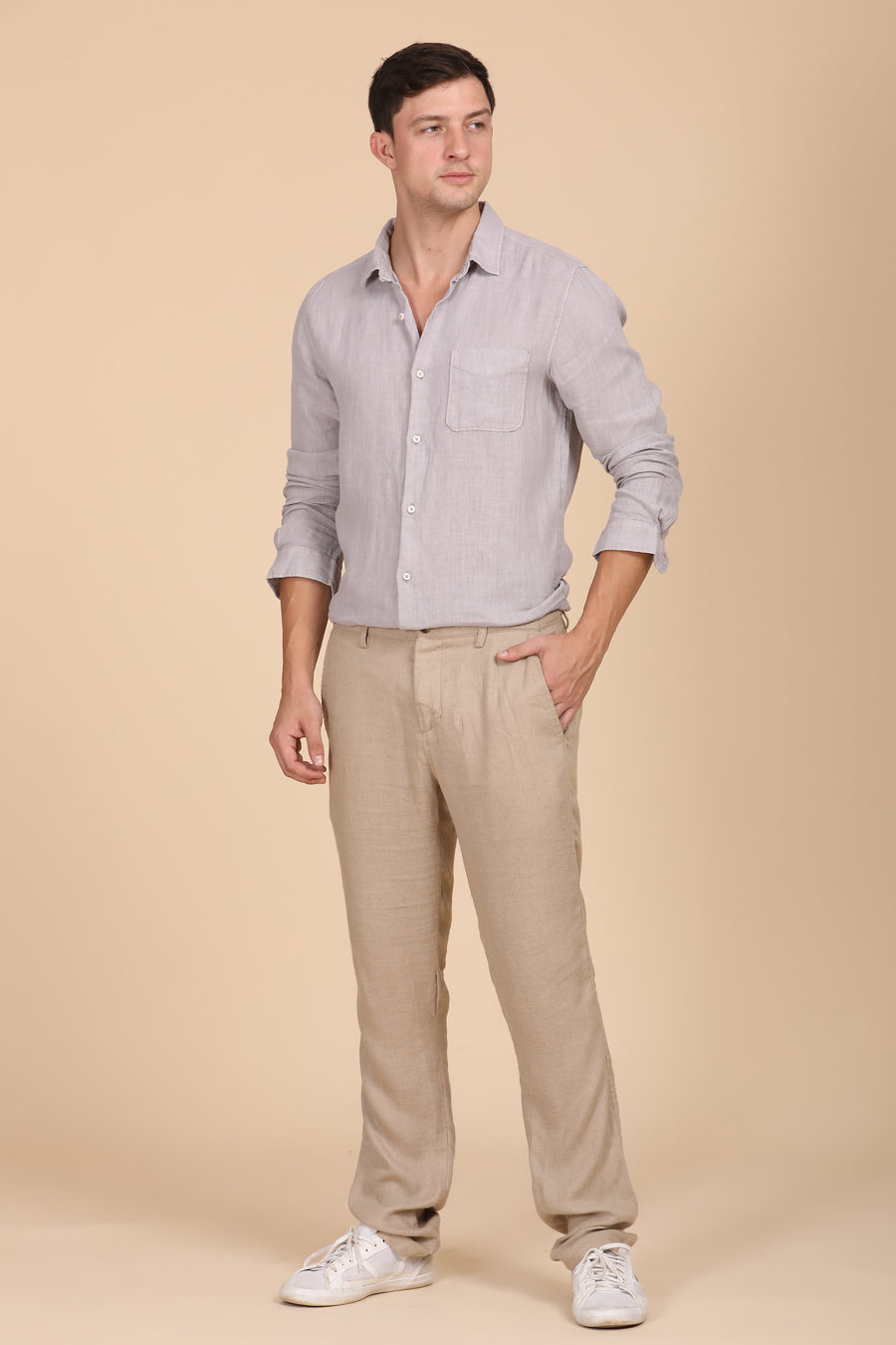 Palmas - 100% Linen Shirt - Lavender