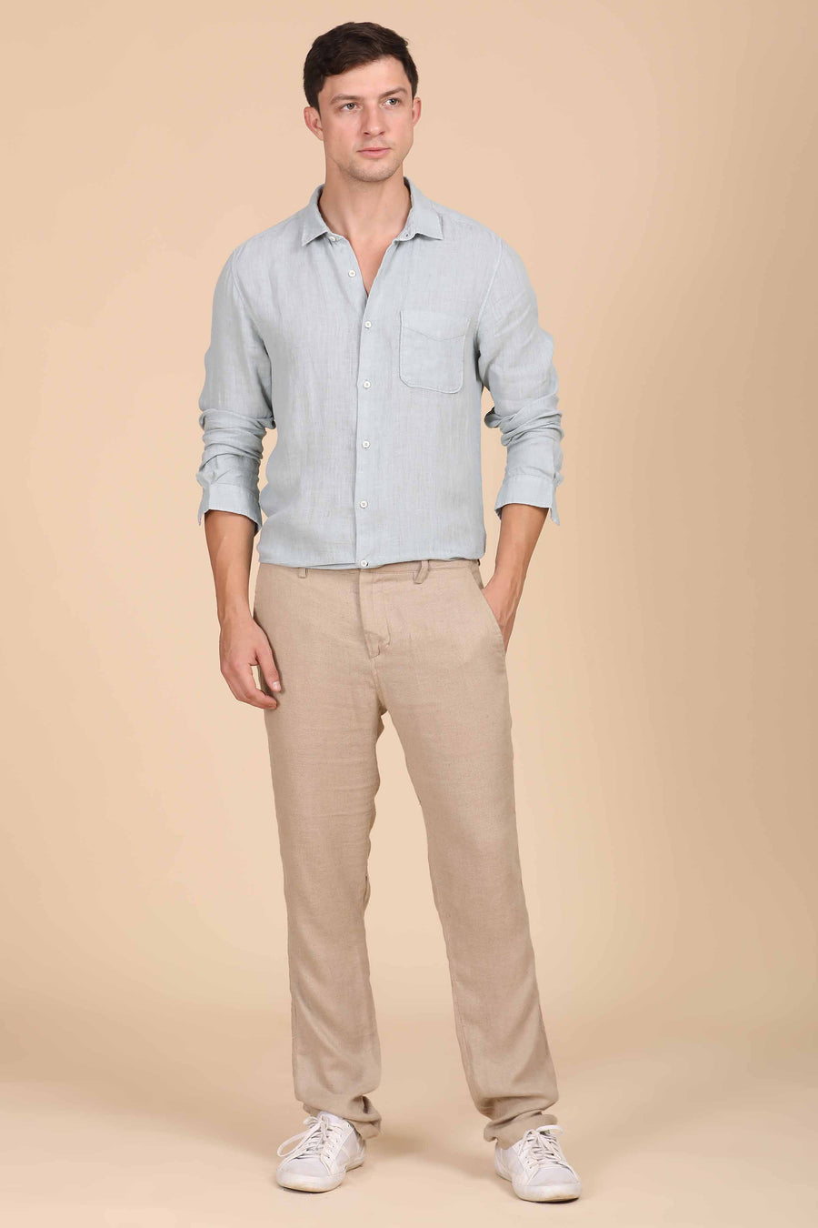 Palmas - 100% Linen Shirt - Sage