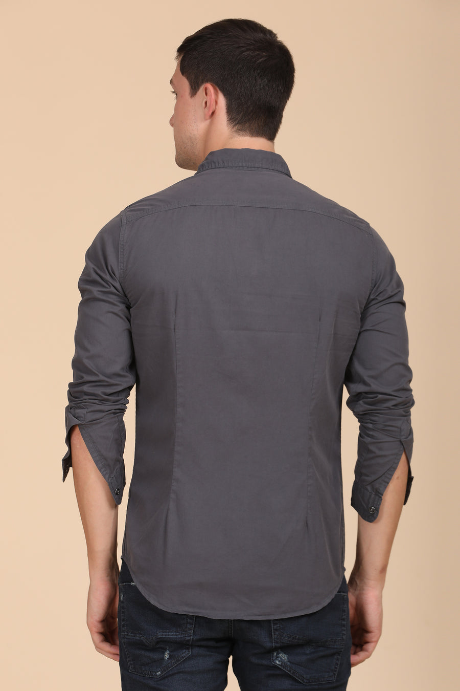 Patric - Cotton Cargo Shirt - Grey