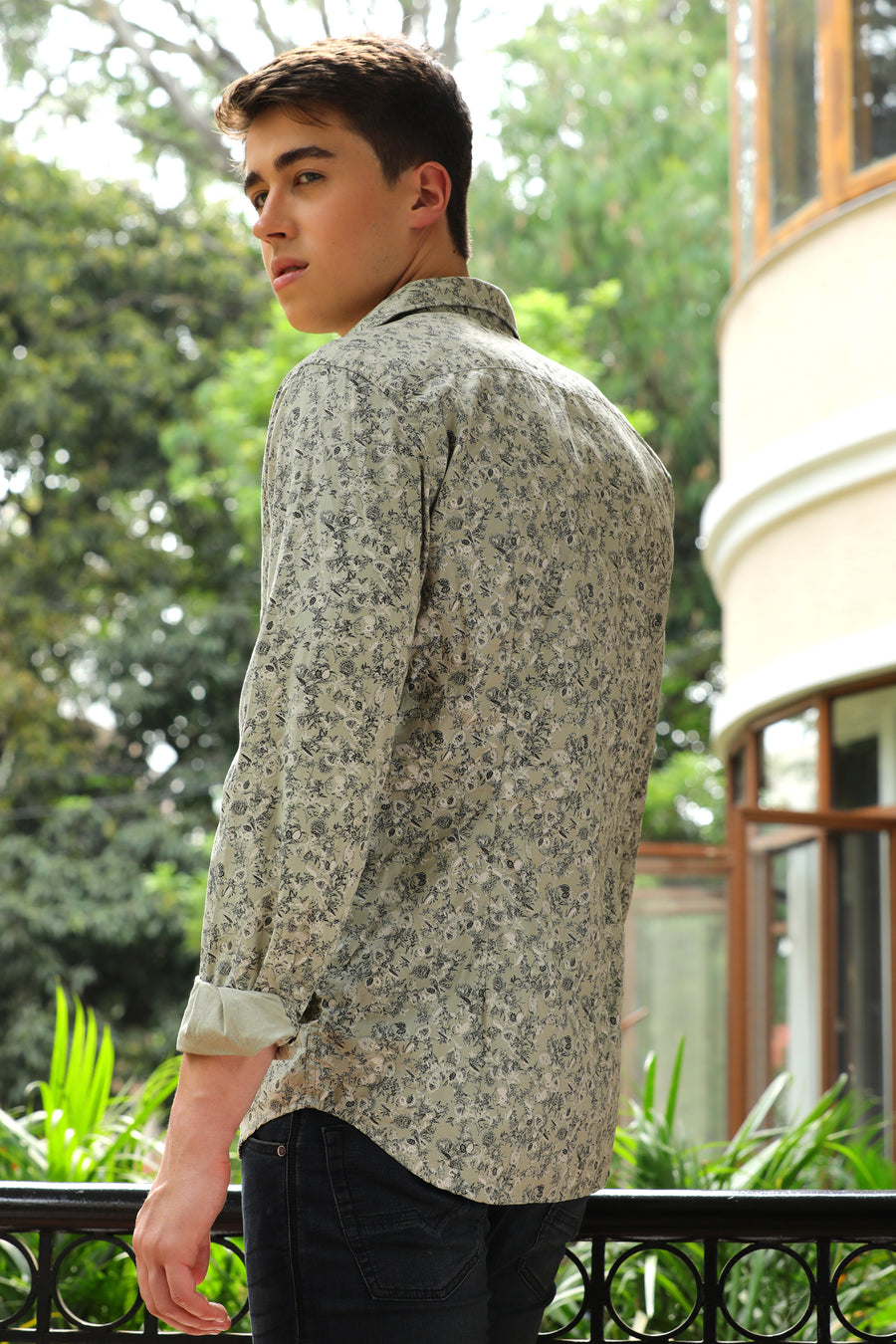 Enigma - Floral Printed Shirt - Lt Green