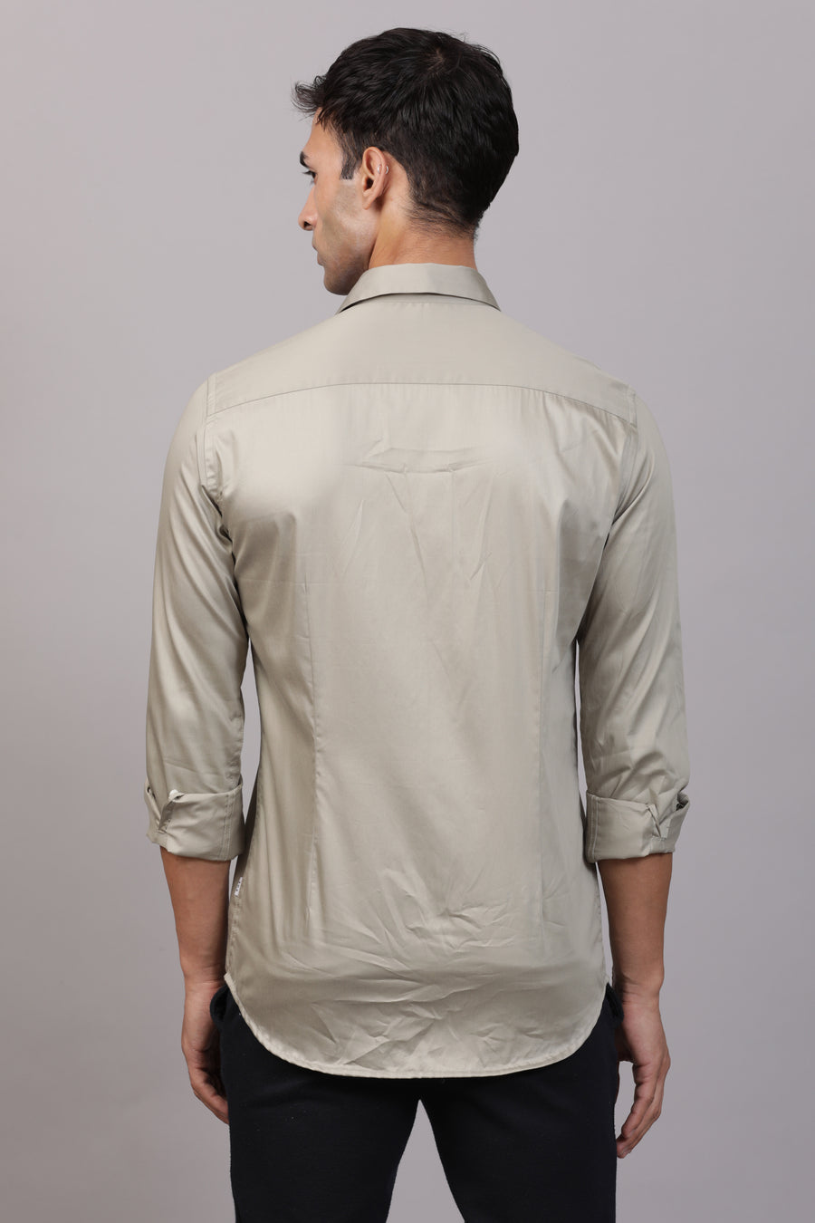 Serbo - Satin Solid Shirt - Pista
