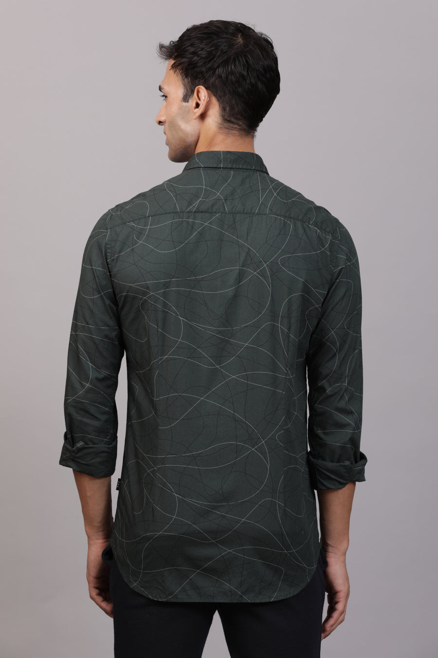 Solar - Abstract Printed Shirt - Green