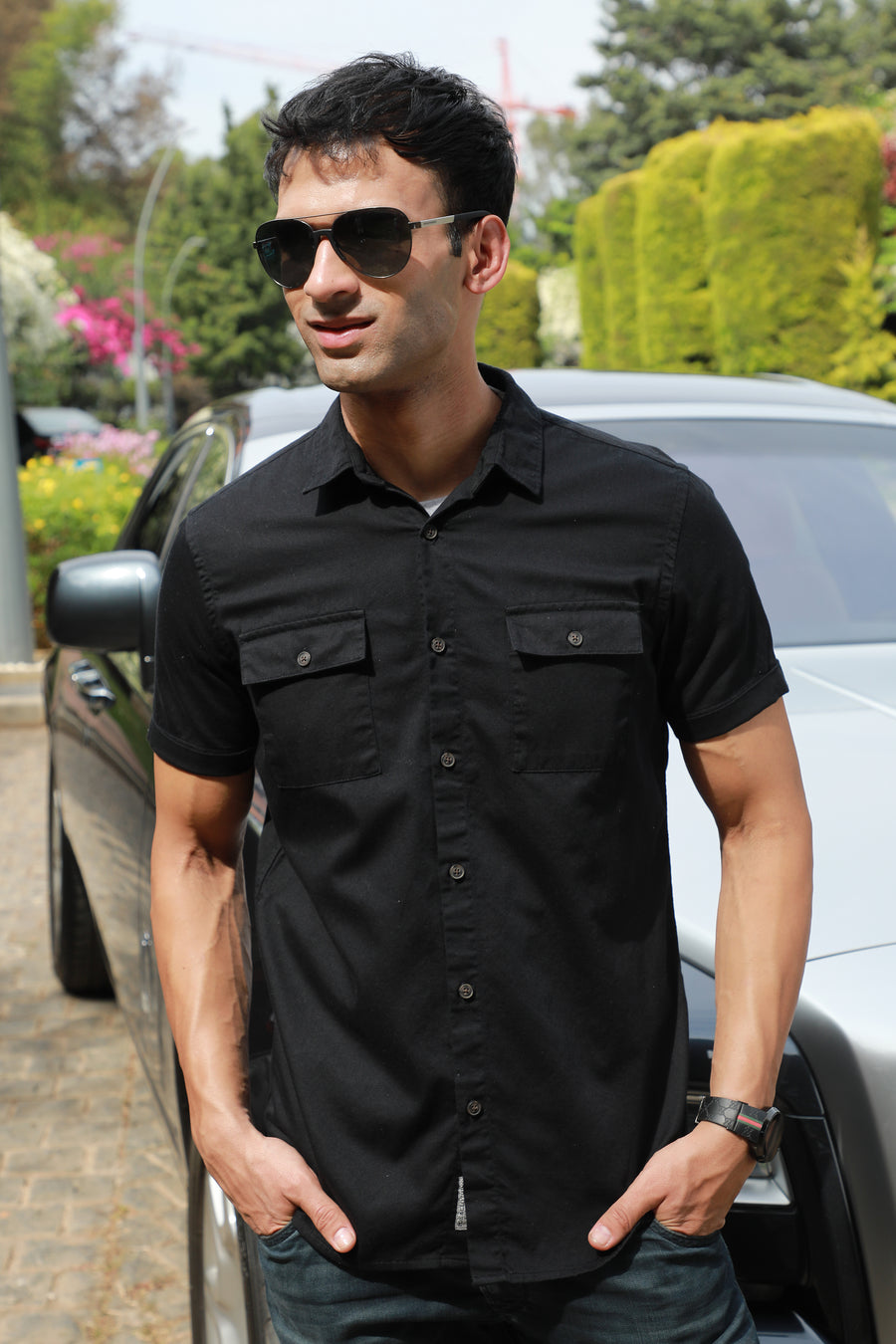 Gucci - Solid Twill Shirt -Black